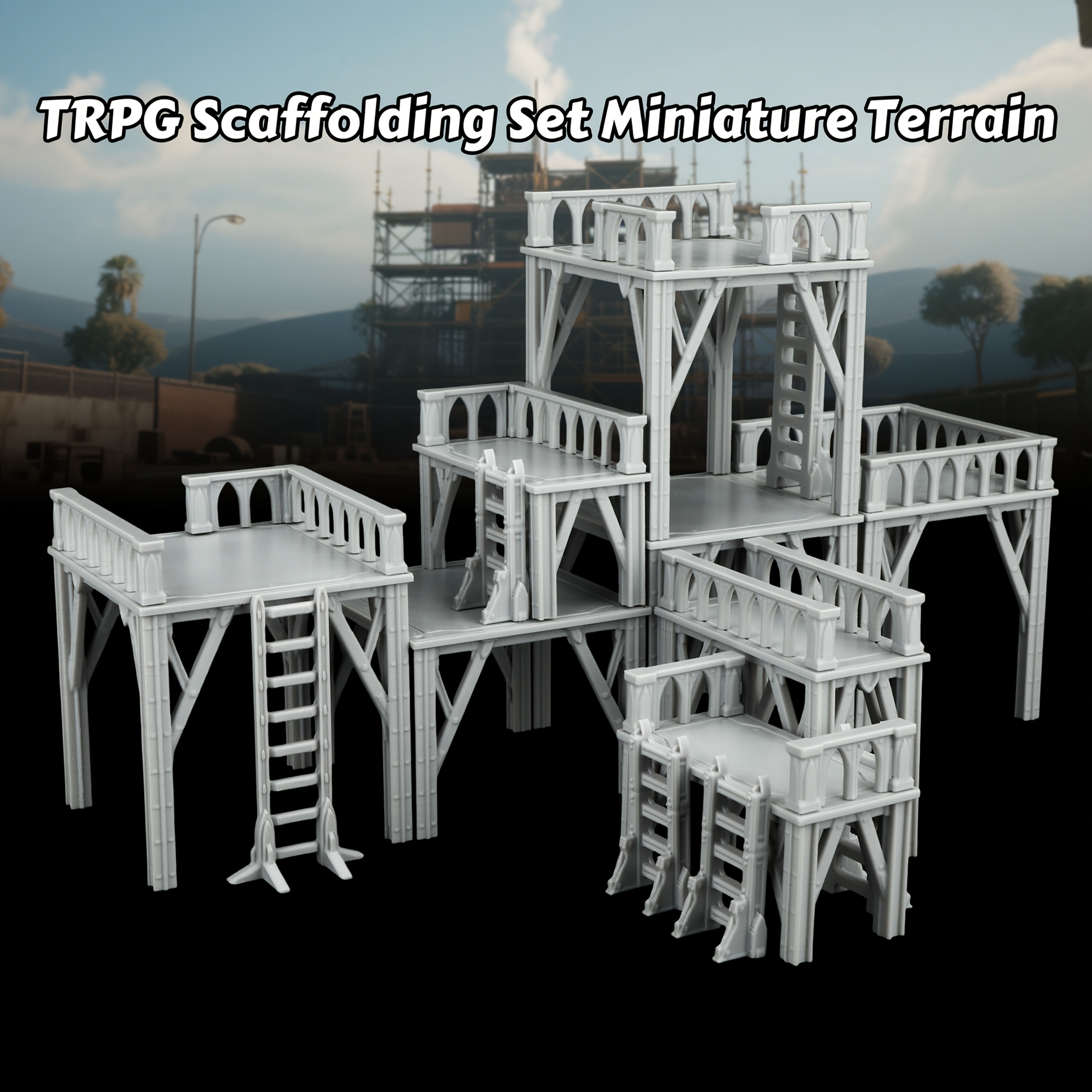 Miniature Terrain Set - Sci-Fi Scaffolding Mini Terrain Set |