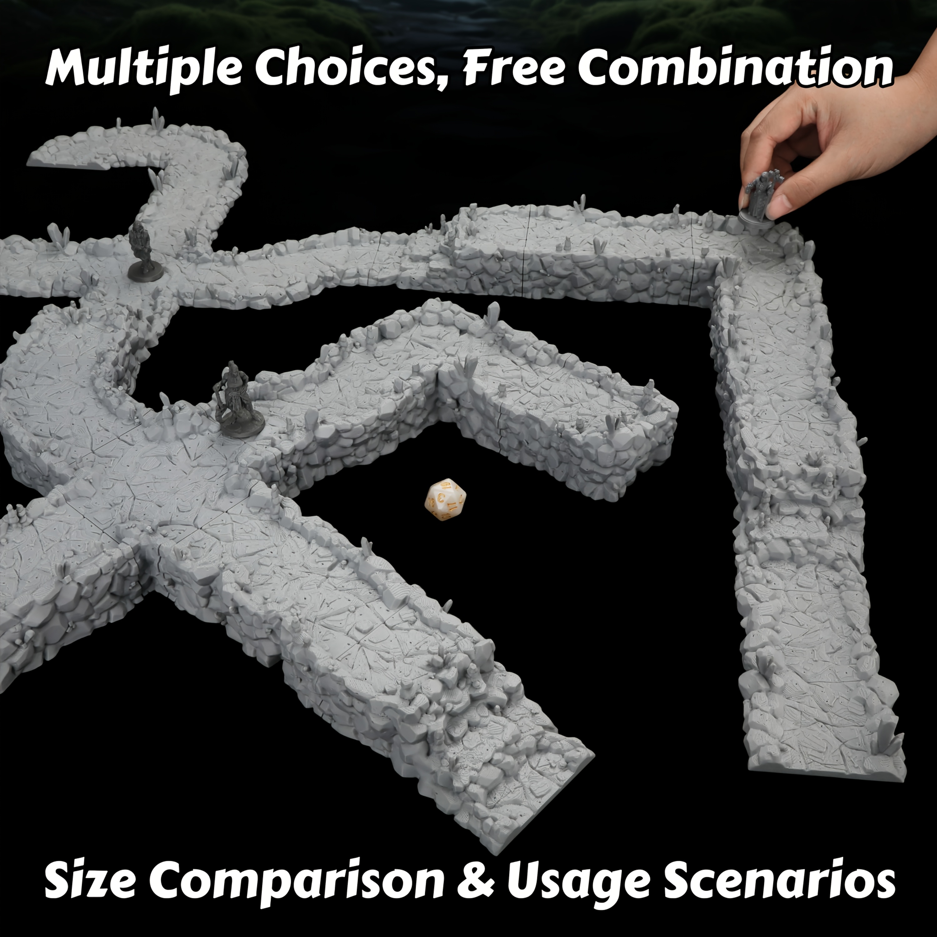Miniature Terrain Set - Stone Road Miniature Terrain Series for