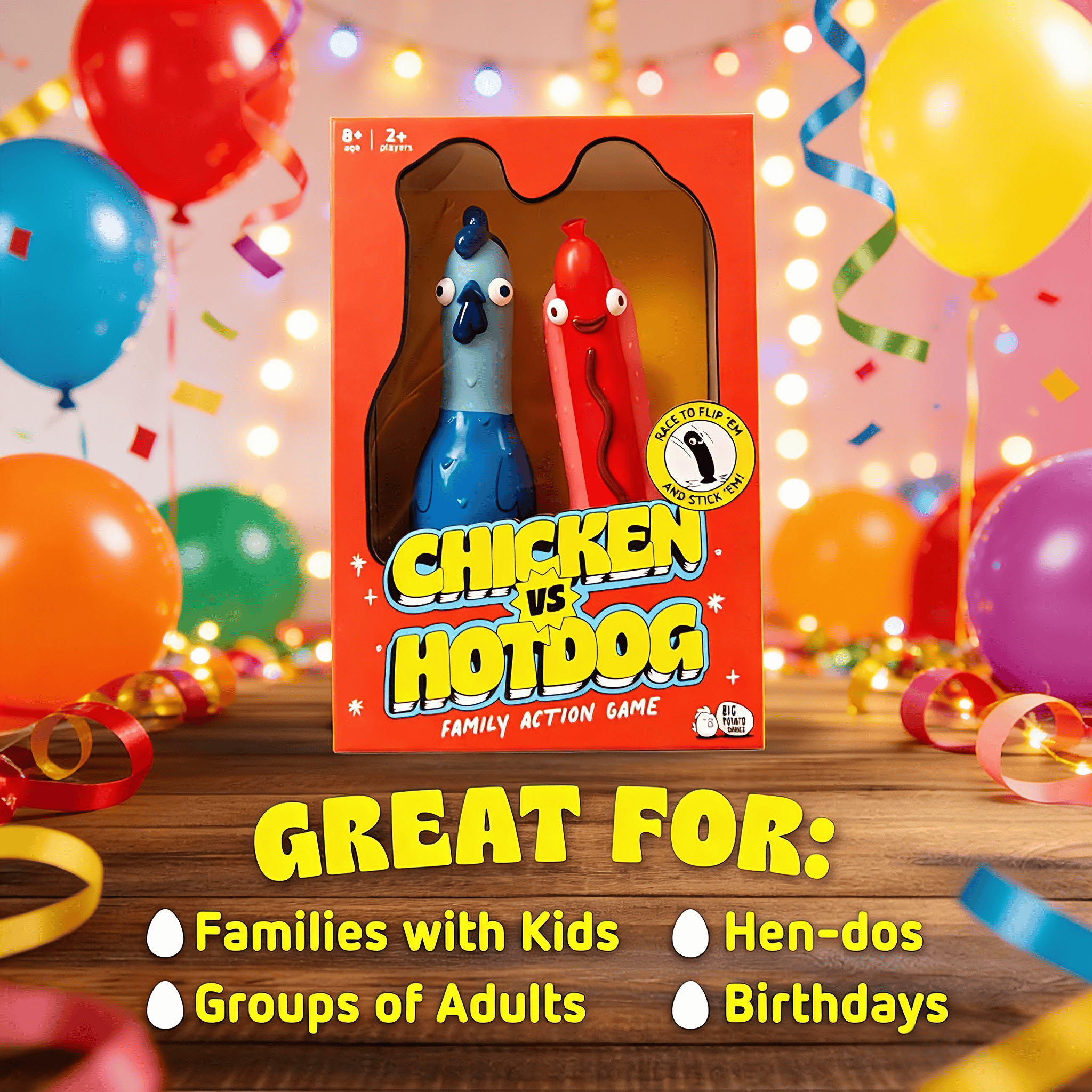 Strategy Board Game - Fast Strategy Chicken vs Hotdog Board
