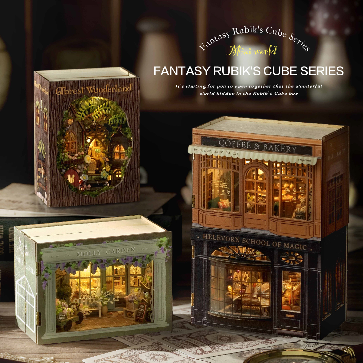 DIY Wooden Miniature Model Kit - Miniature Terrain Set ulasan dan harga