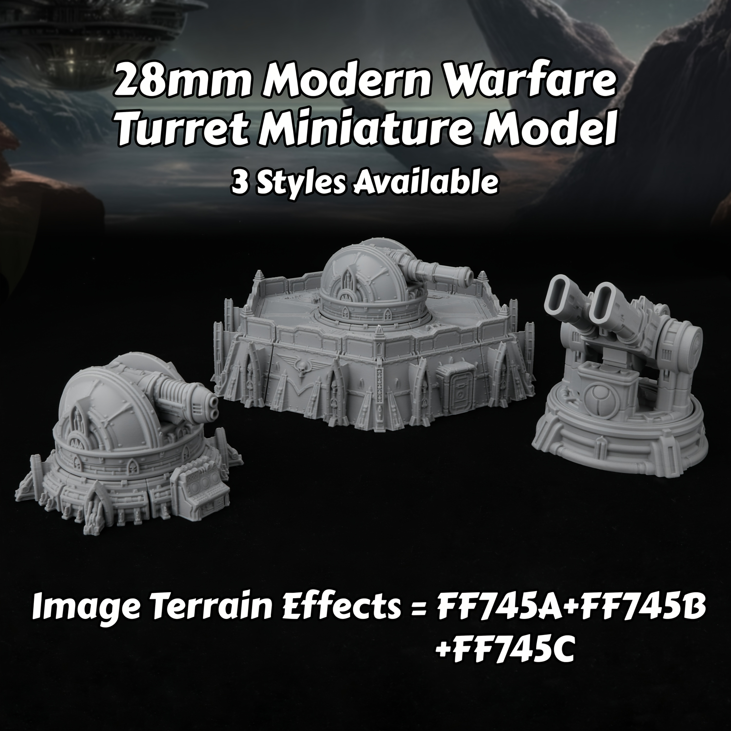TTRPG Sci-Fi Defense Miniature - Miniature Terrain Set ulasan dan harga