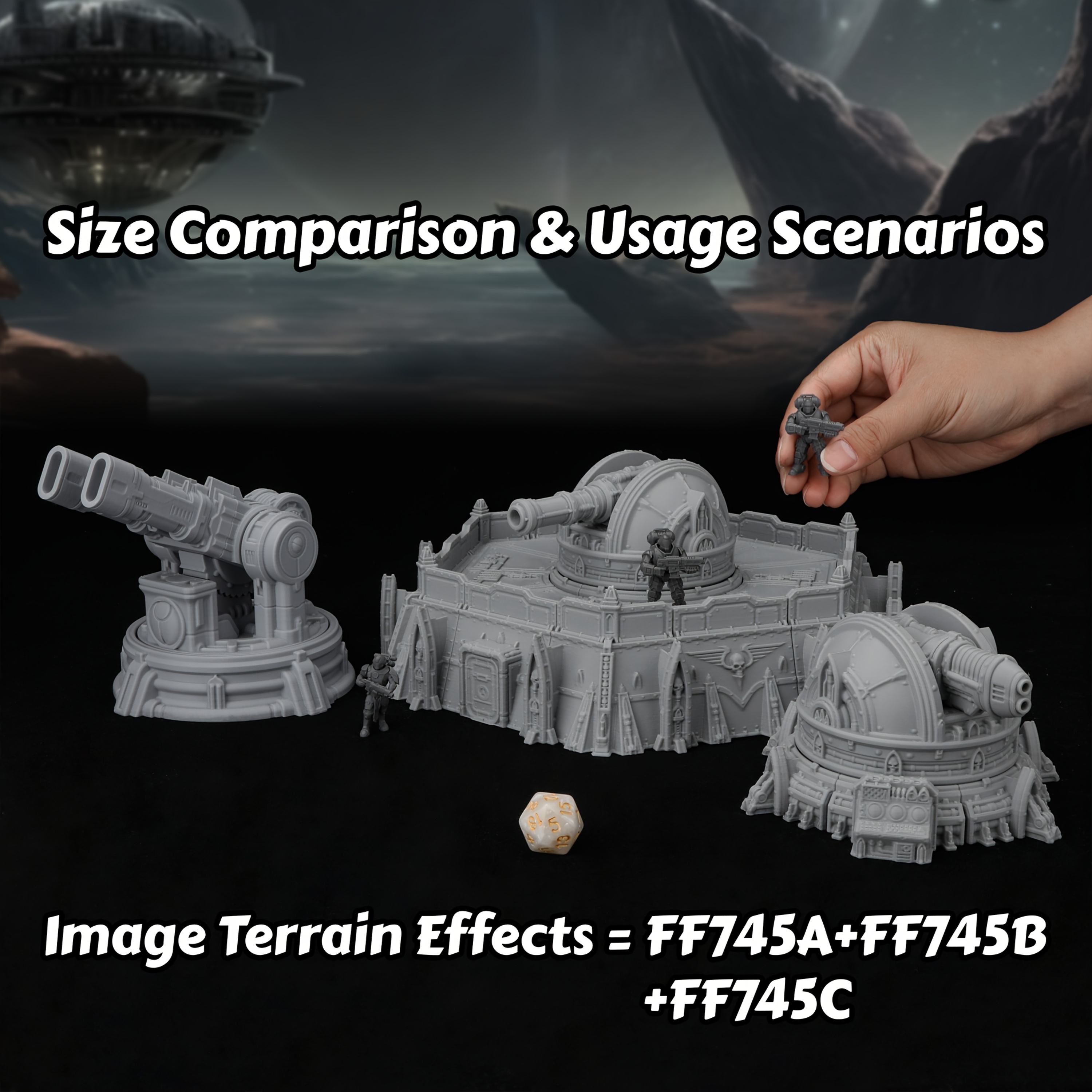 TTRPG Sci-Fi Defense Miniature - Miniature Terrain Set ulasan dan harga