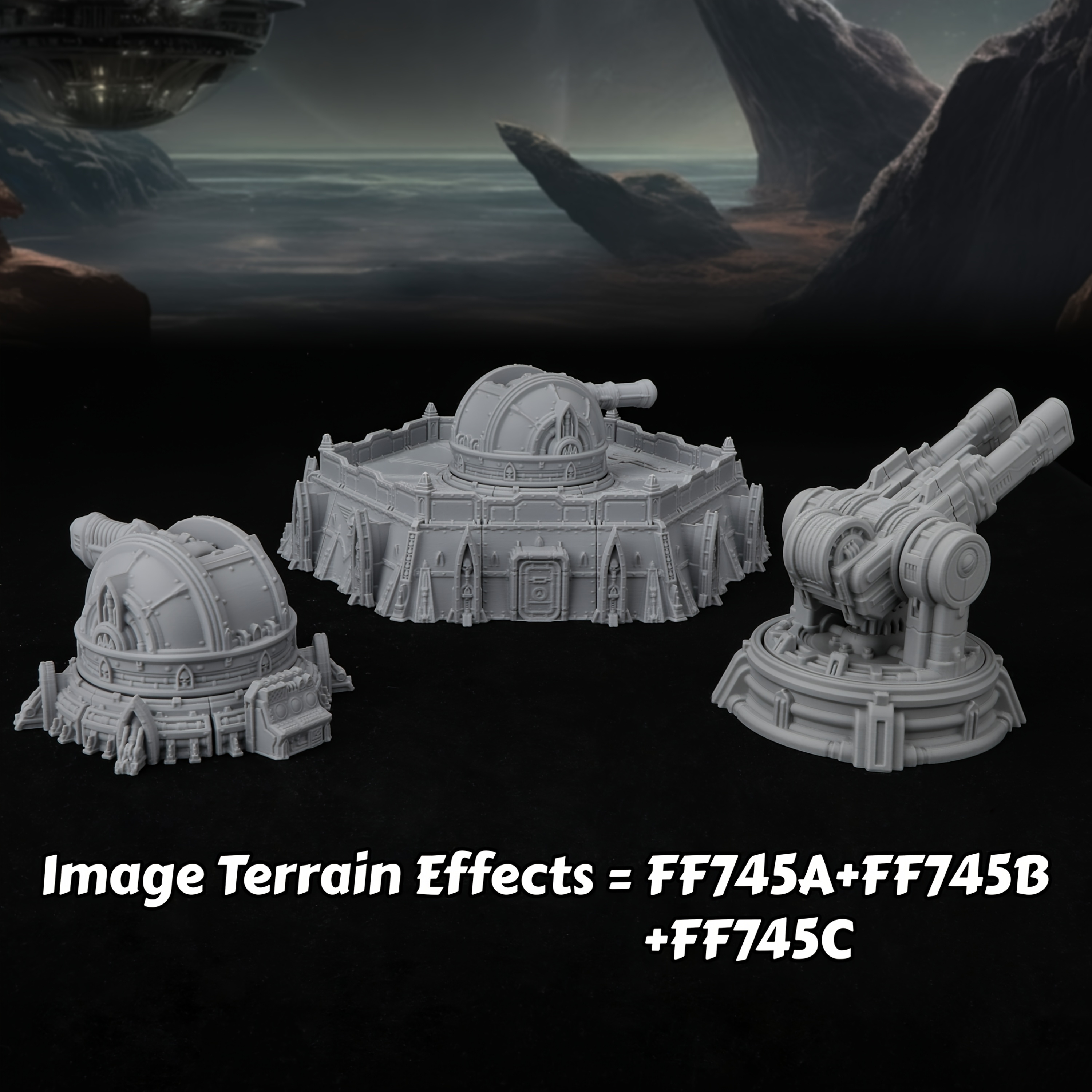 TTRPG Sci-Fi Defense Miniature - Miniature Terrain Set ulasan dan harga