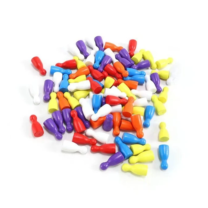 100 Pcs Colorful Wooden Chess  - Board Game Wingspan ulasan dan harga