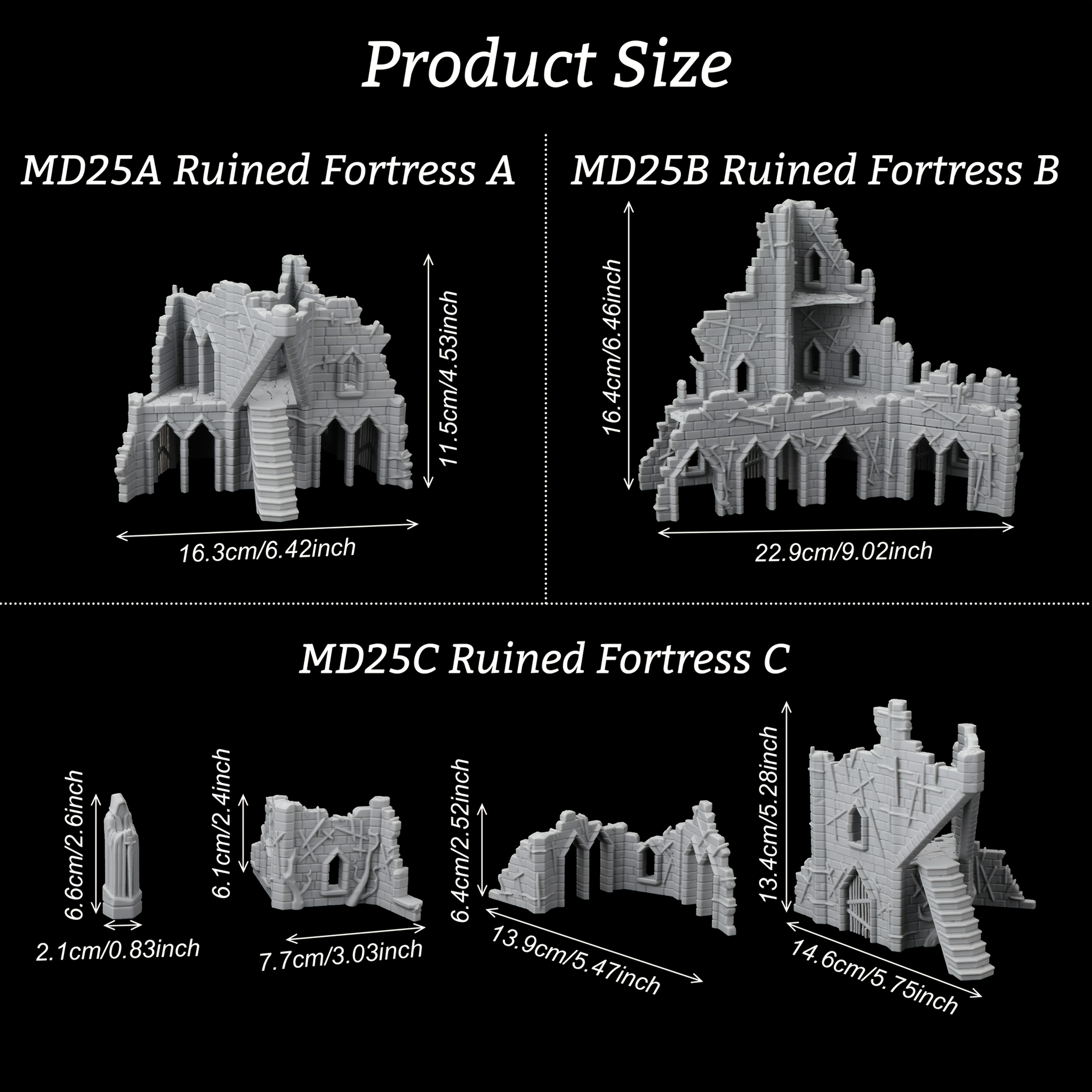 Ruined Fortress Miniature Terr - Miniature Terrain Set ulasan dan harga