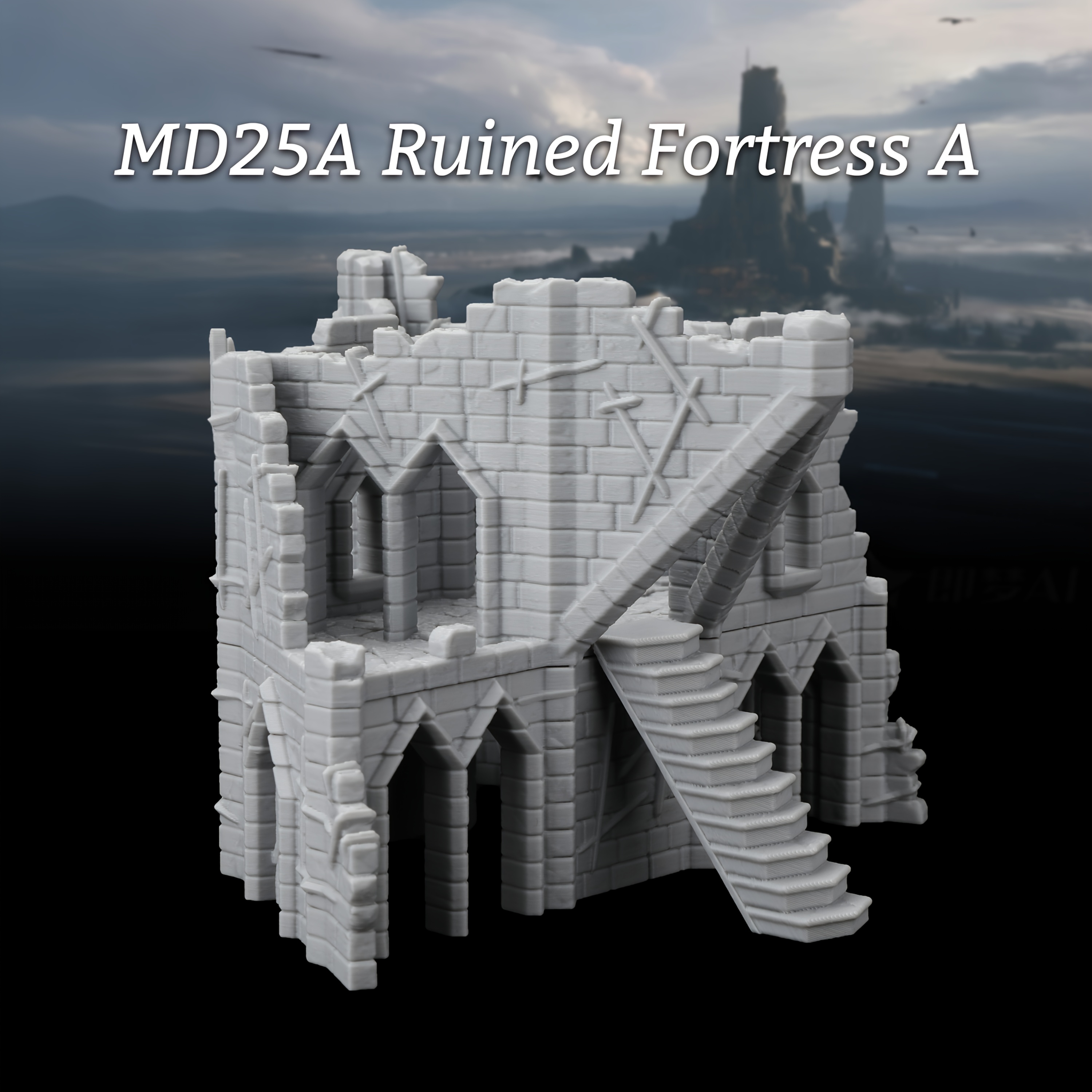 Ruined Fortress Miniature Terr - Miniature Terrain Set ulasan dan harga