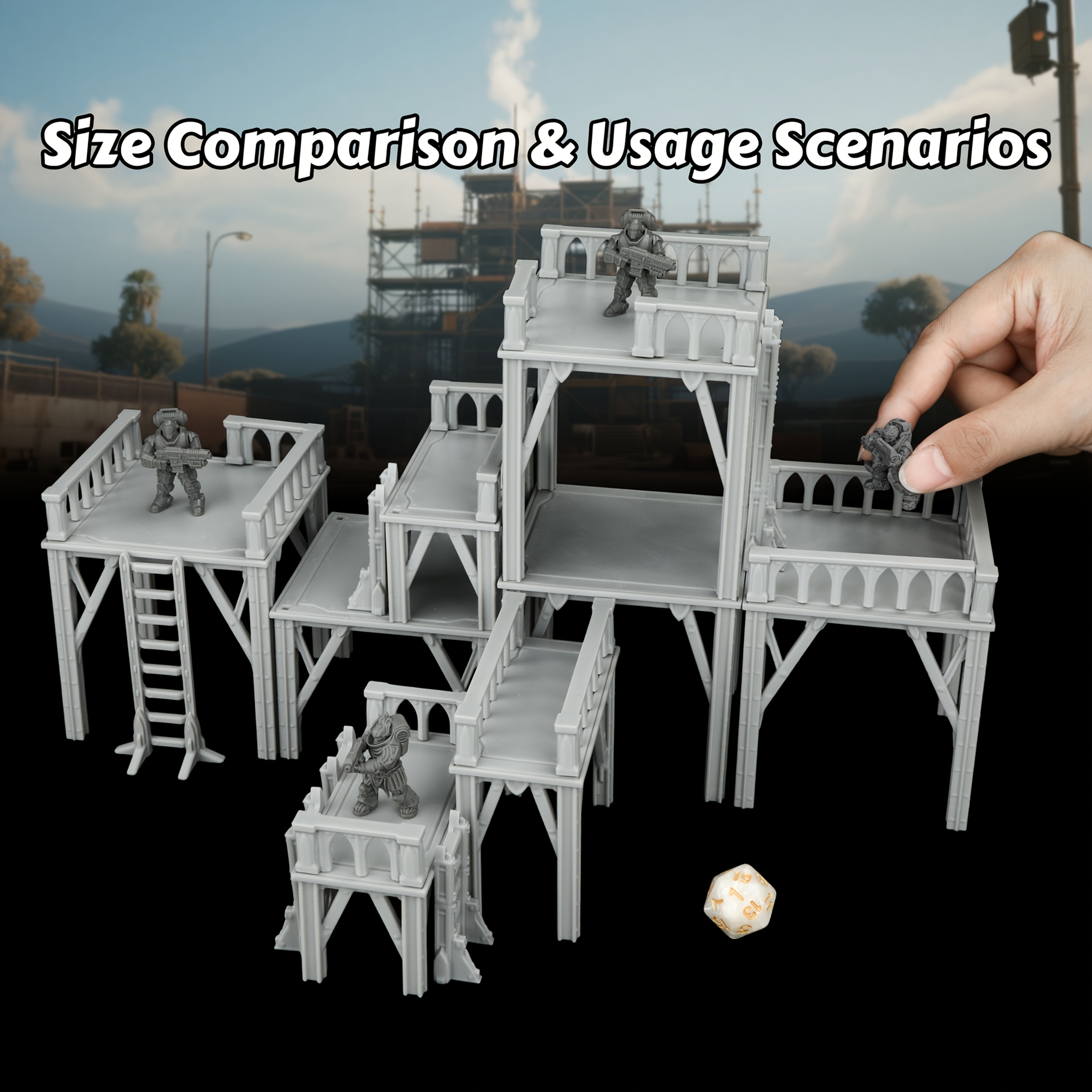 Sci-Fi Scaffolding Mini Terrai - Miniature Terrain Set ulasan dan harga