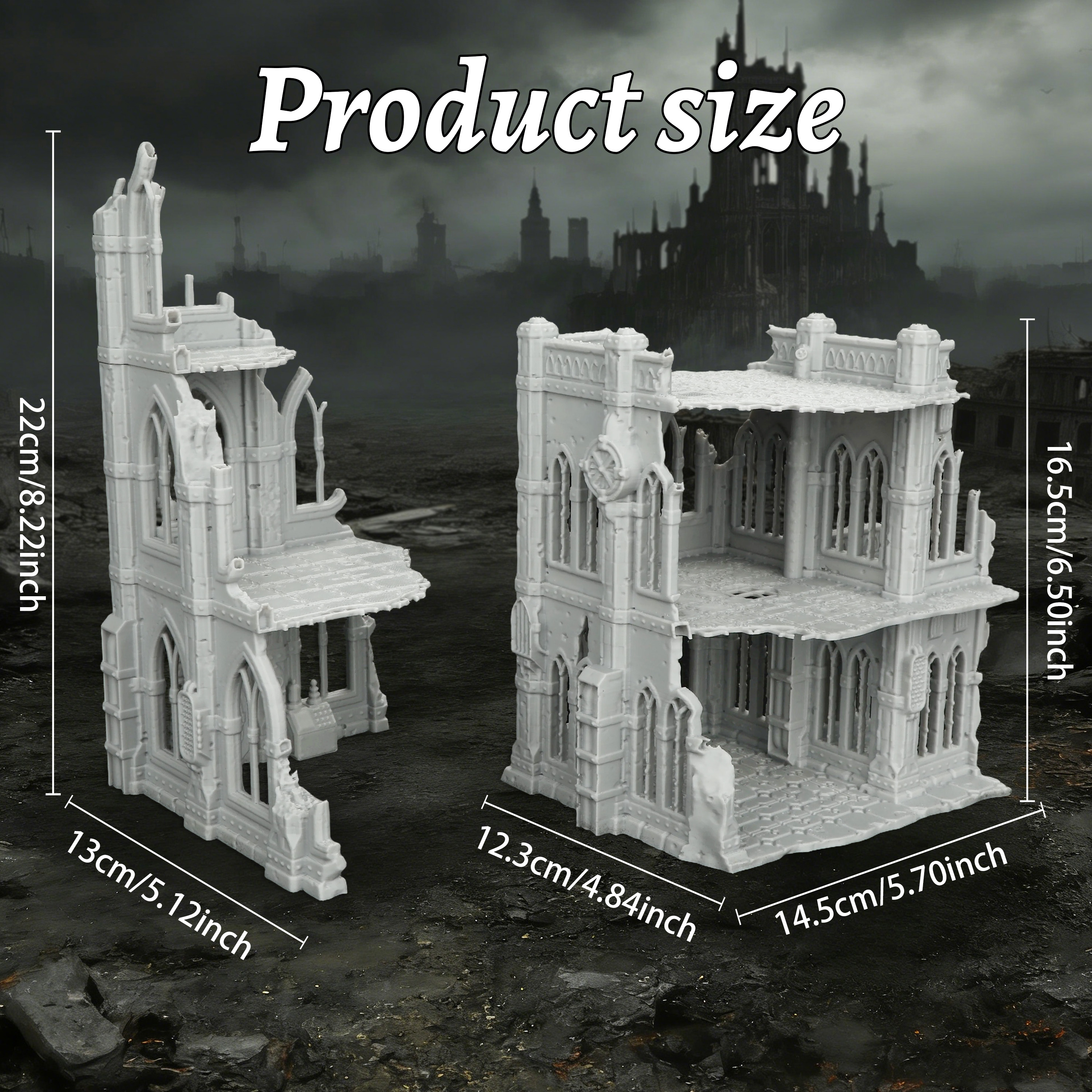 Sci-Fi Ruins Building Miniatur - Miniature Terrain Set ulasan dan harga