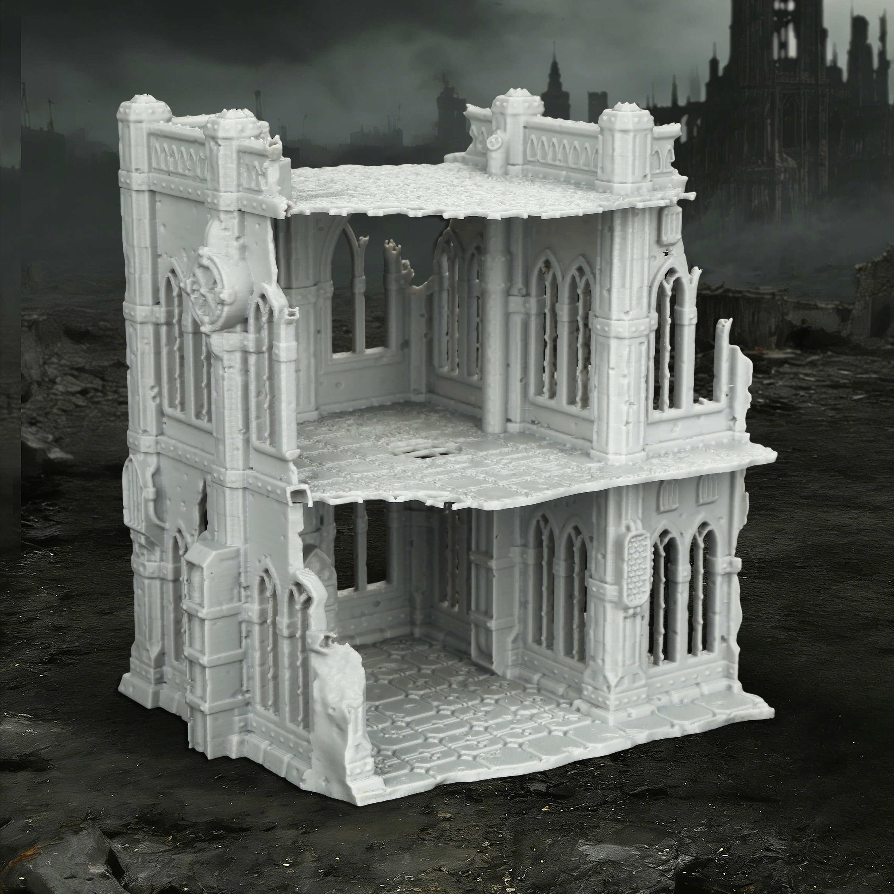 Sci-Fi Ruins Building Miniatur - Miniature Terrain Set ulasan dan harga