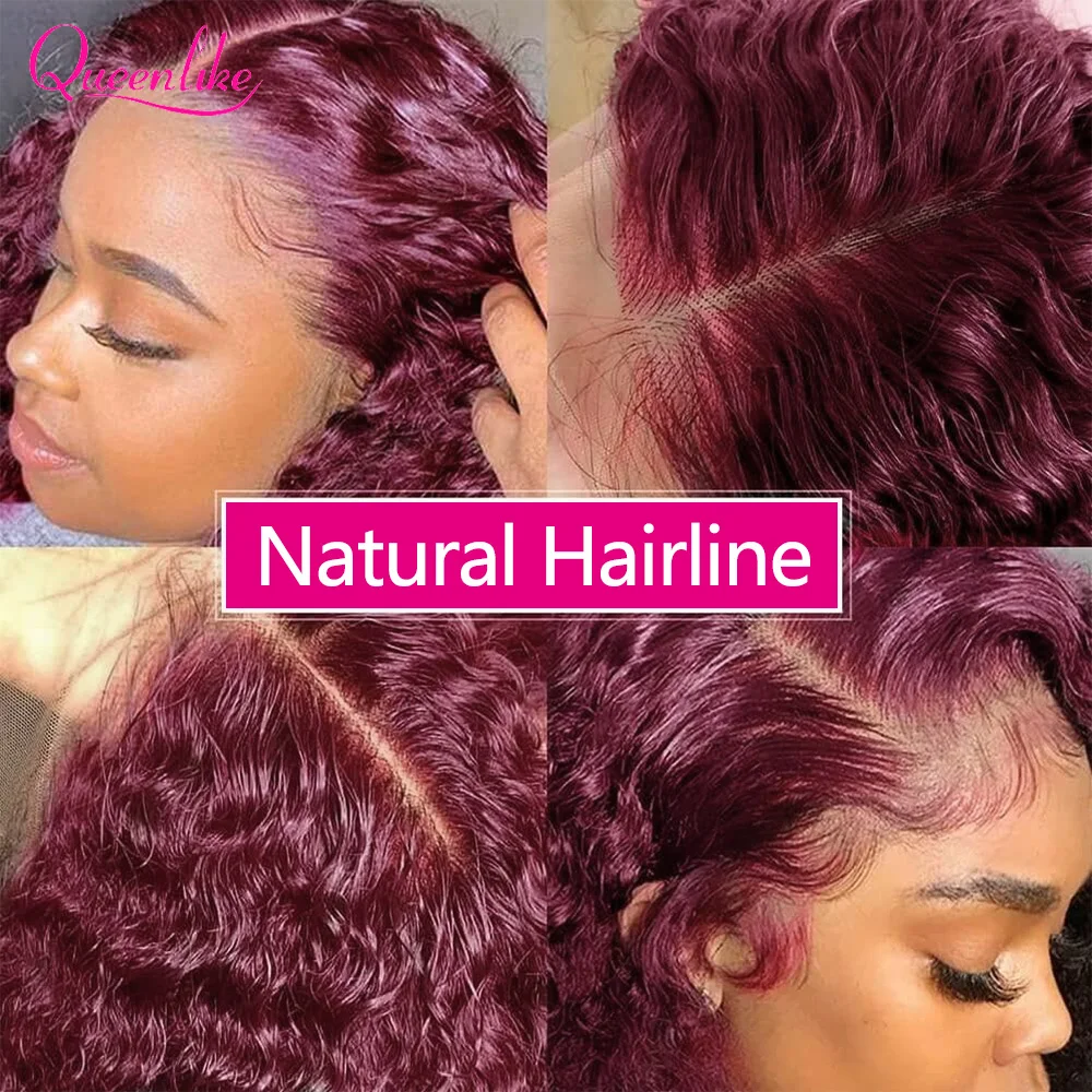 30inch Curly Burgundy 13x6 Hd  - Board Game Queen ulasan dan harga