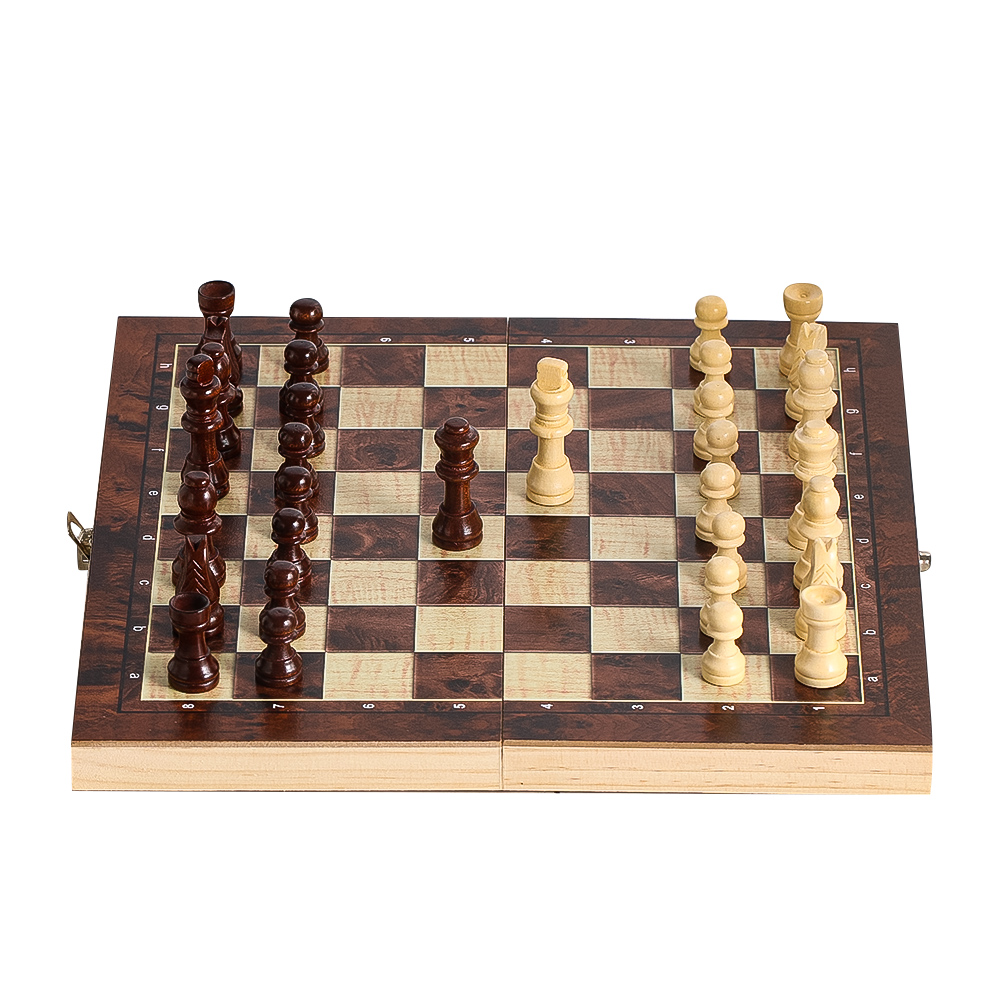 Wooden 3-in-1 Checkers Backgam - Strategy Board Game ulasan dan harga