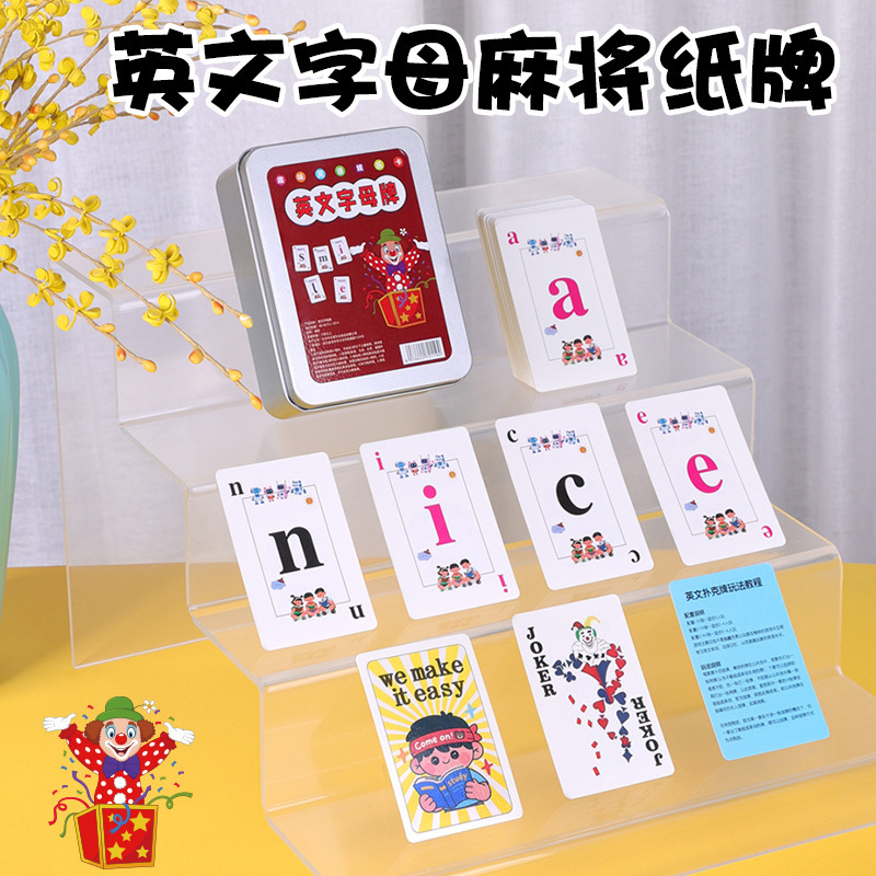English letter mahjong style p - Board Game Family ulasan dan harga