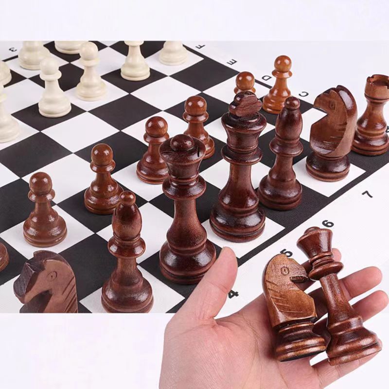 32 Pieces Wooden Chess King He - Board Game Queen ulasan dan harga
