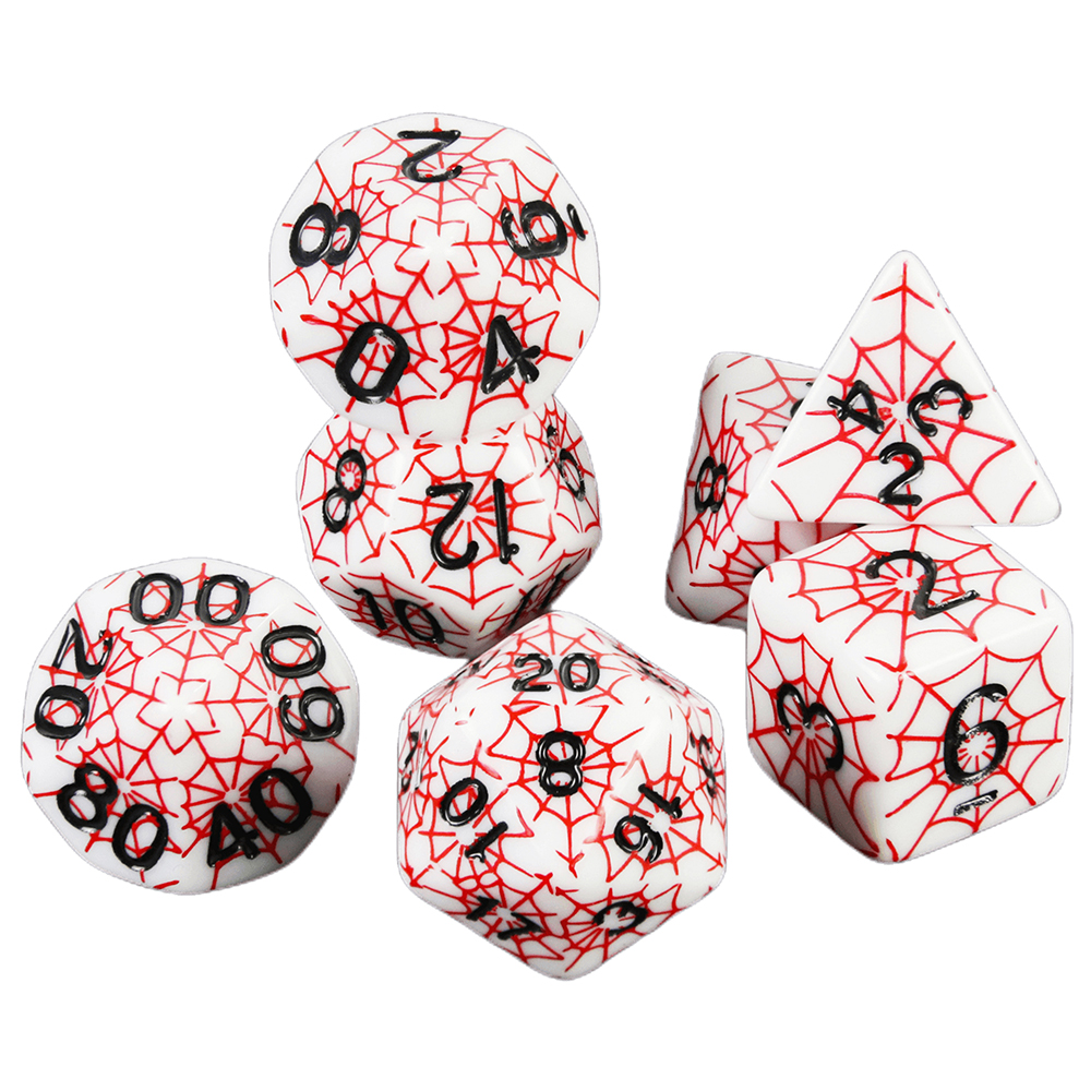 DND Dice Set in Spider Web Des - Board Game Web ulasan dan harga