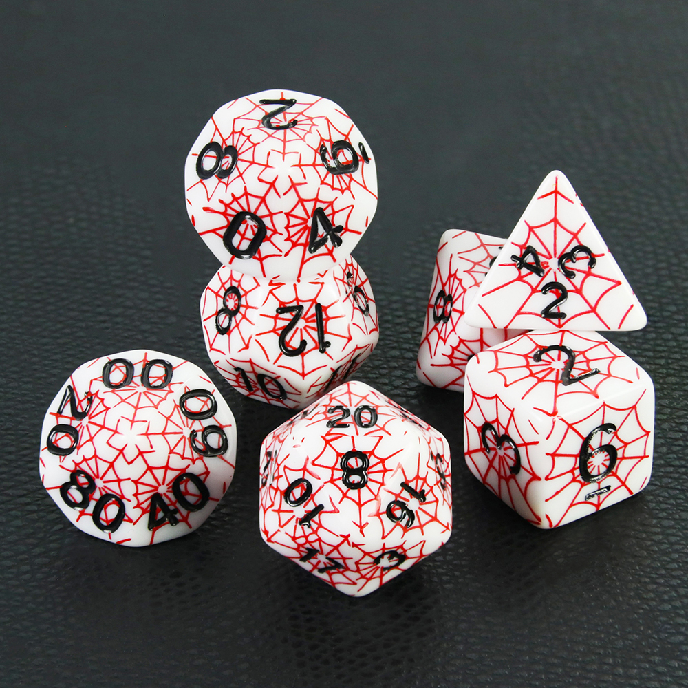 DND Dice Set in Spider Web Des - Board Game Web ulasan dan harga