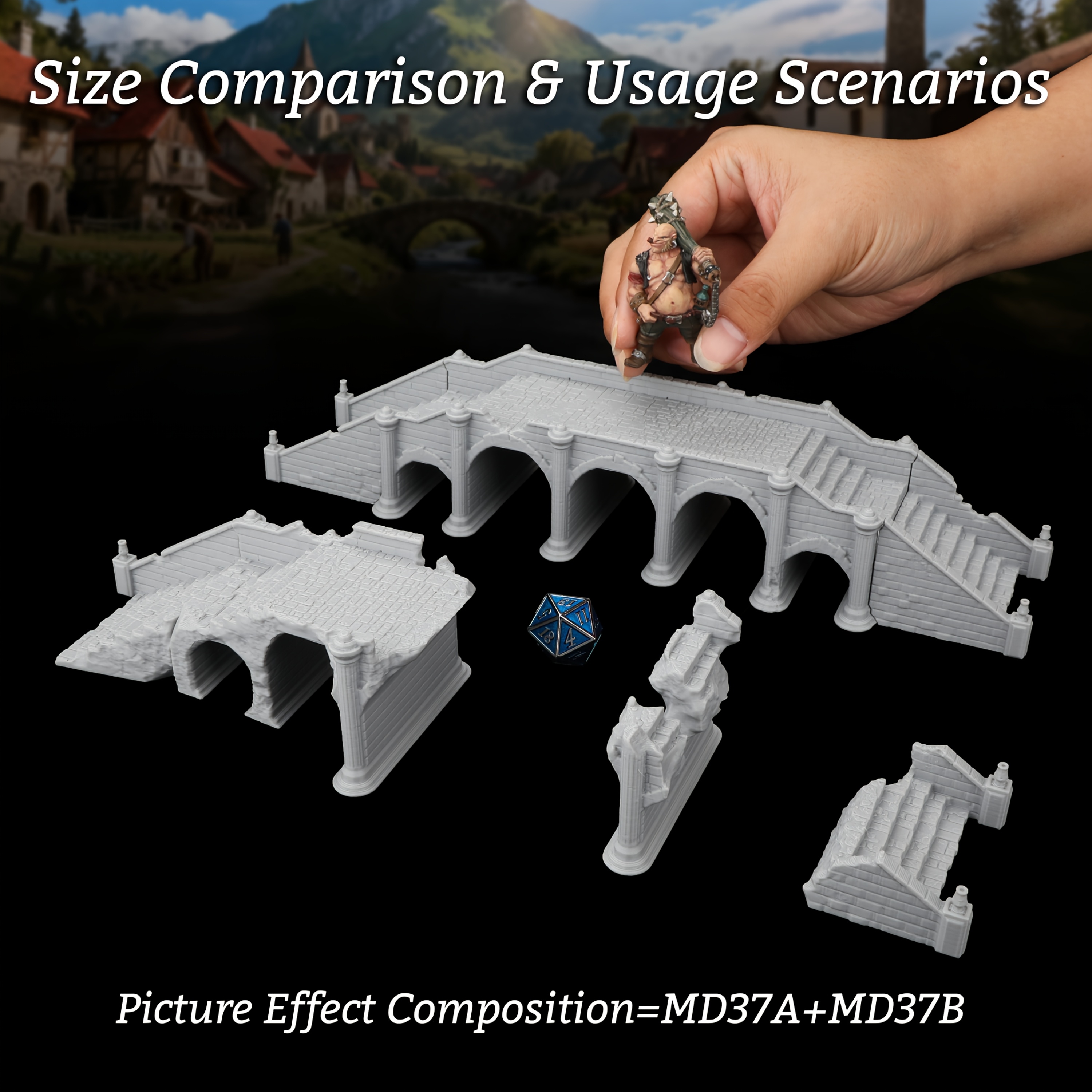RPG Miniature Terrain Bridges  - Miniature Terrain Set ulasan dan harga
