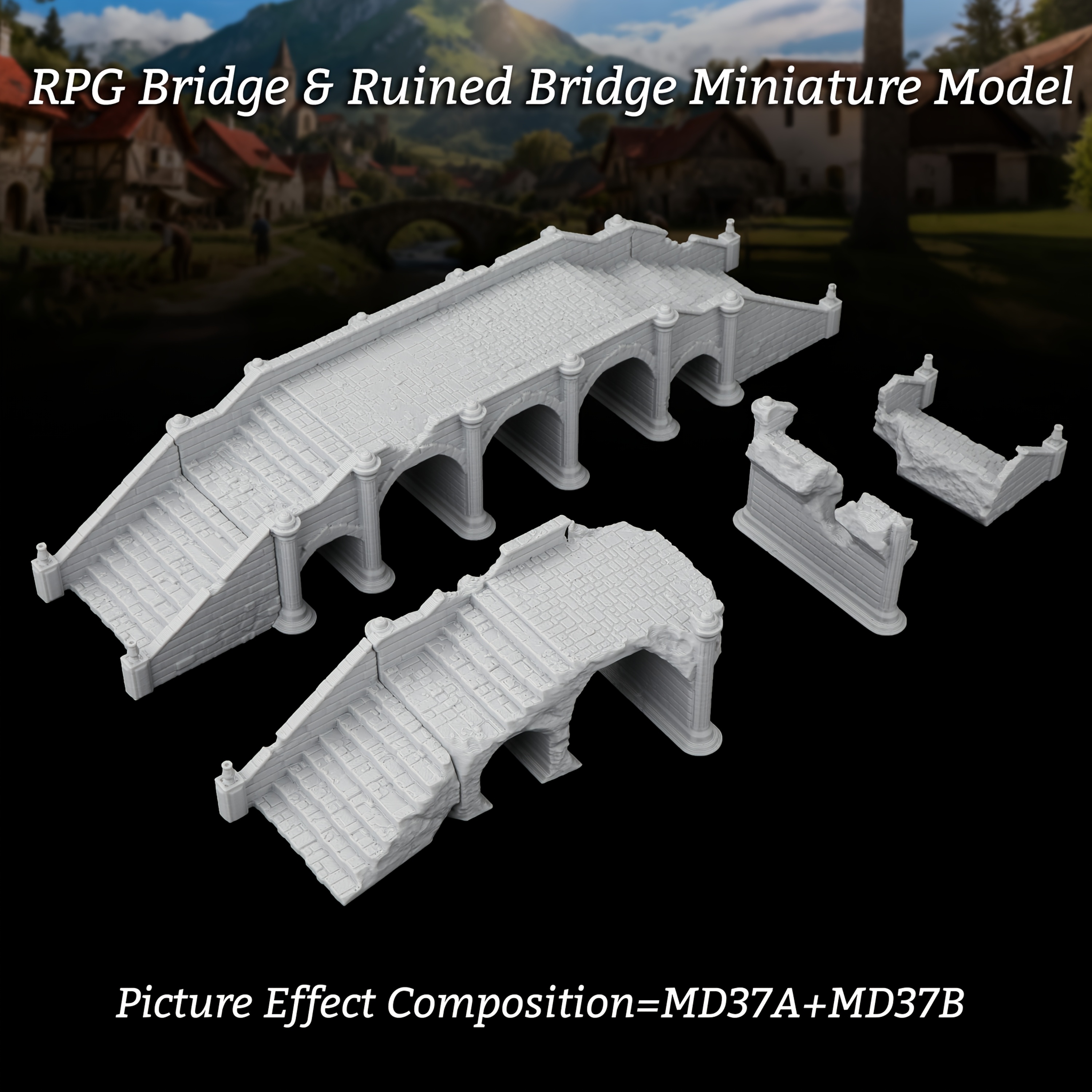 RPG Miniature Terrain Bridges  - Miniature Terrain Set ulasan dan harga