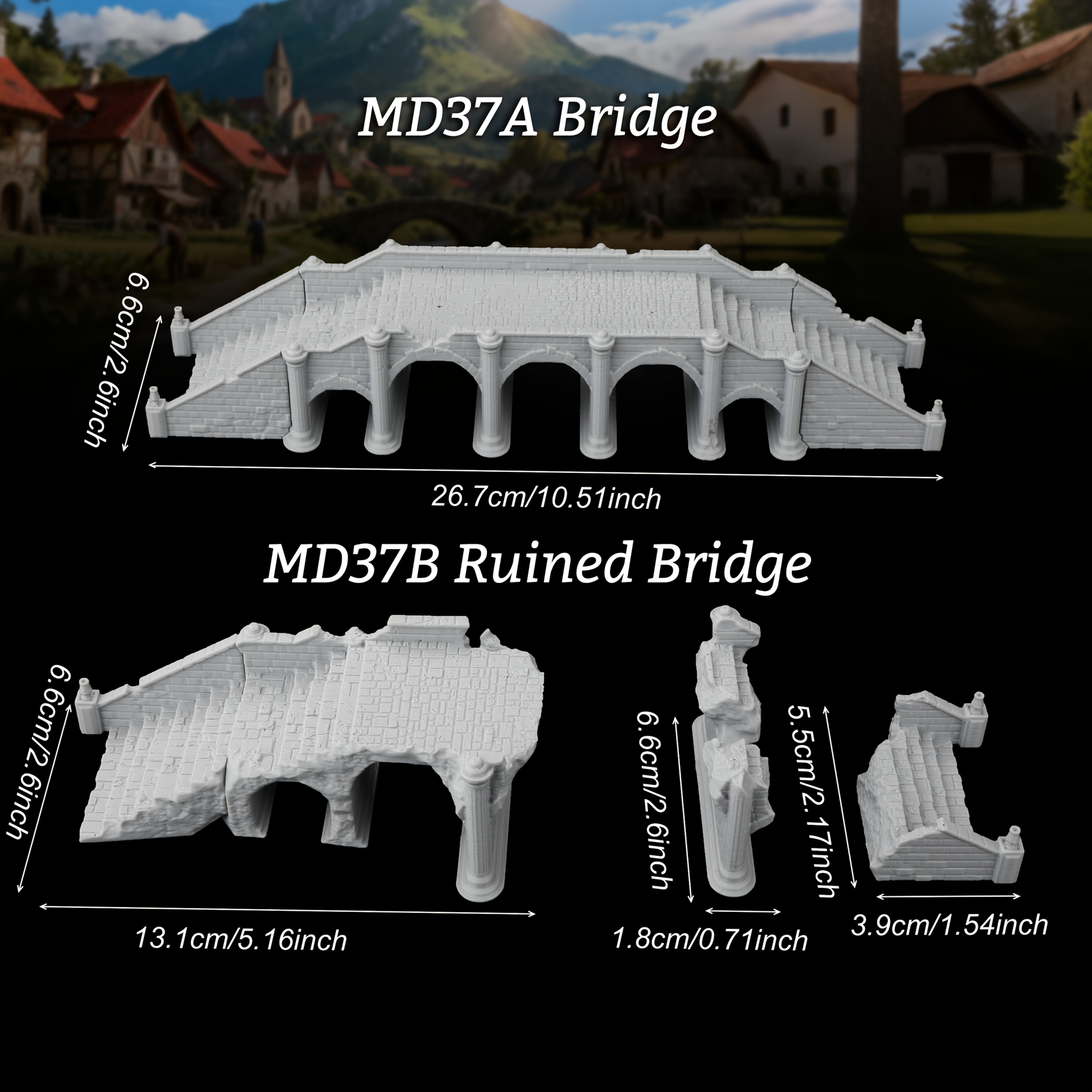 RPG Miniature Terrain Bridges  - Miniature Terrain Set ulasan dan harga