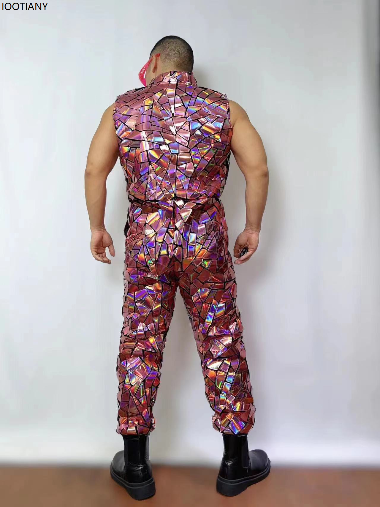 Men Laser Mirror Sleeveless Ju - Board Game Yogi ulasan dan harga