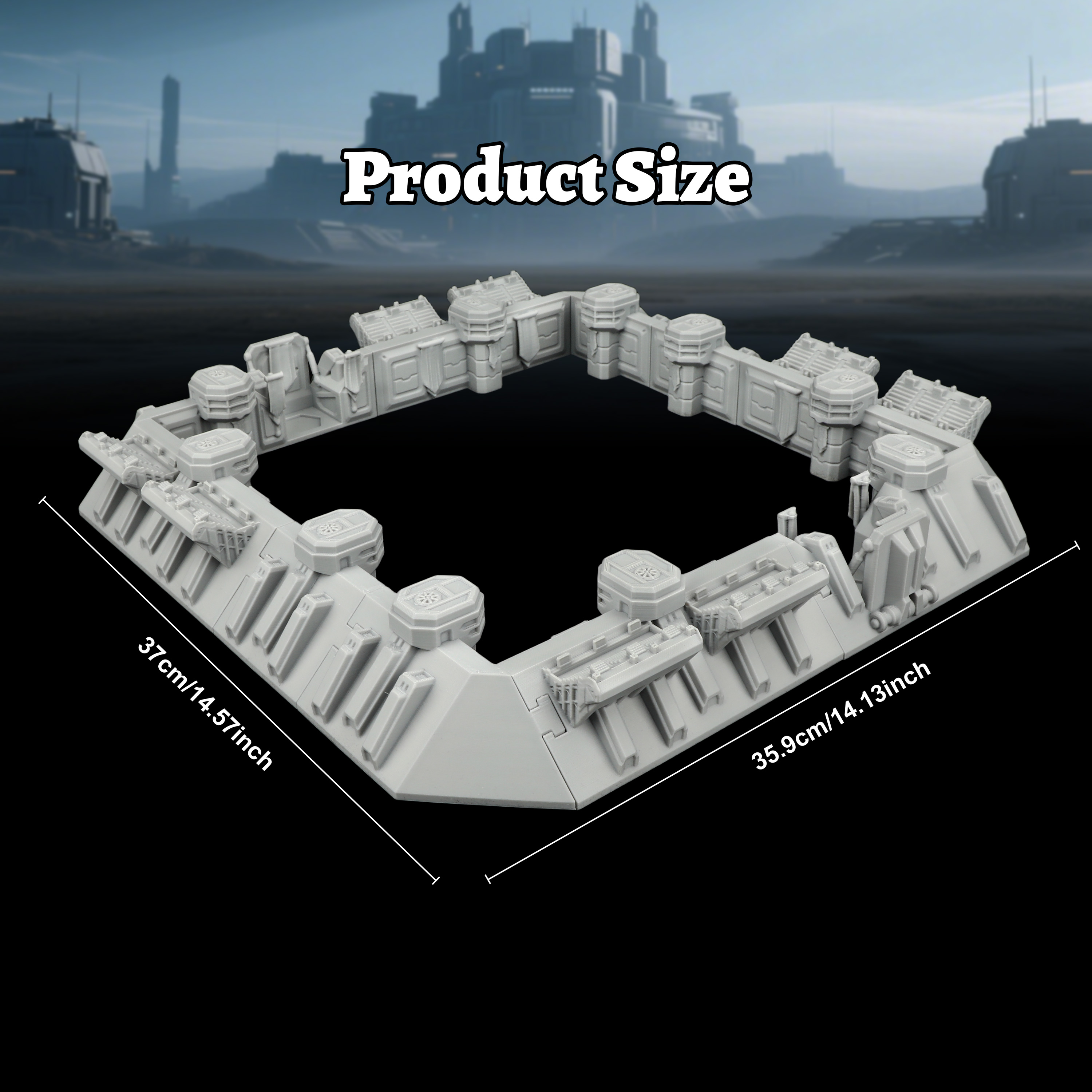 Sci-Fi Arena Terrain Set - Gre - Miniature Terrain Set ulasan dan harga