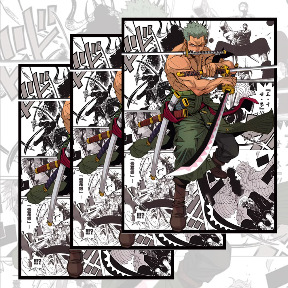 60PCS 66x91mm One Piece Anime  - Board Game Illustrator ulasan dan harga