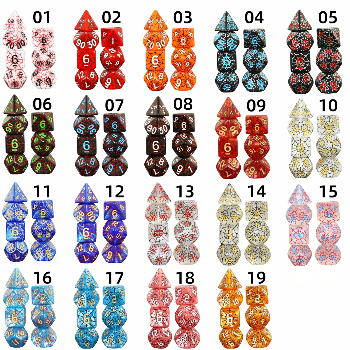 DND Dice Set 7pcs D4-D20 Polyh - Board Game Web ulasan dan harga