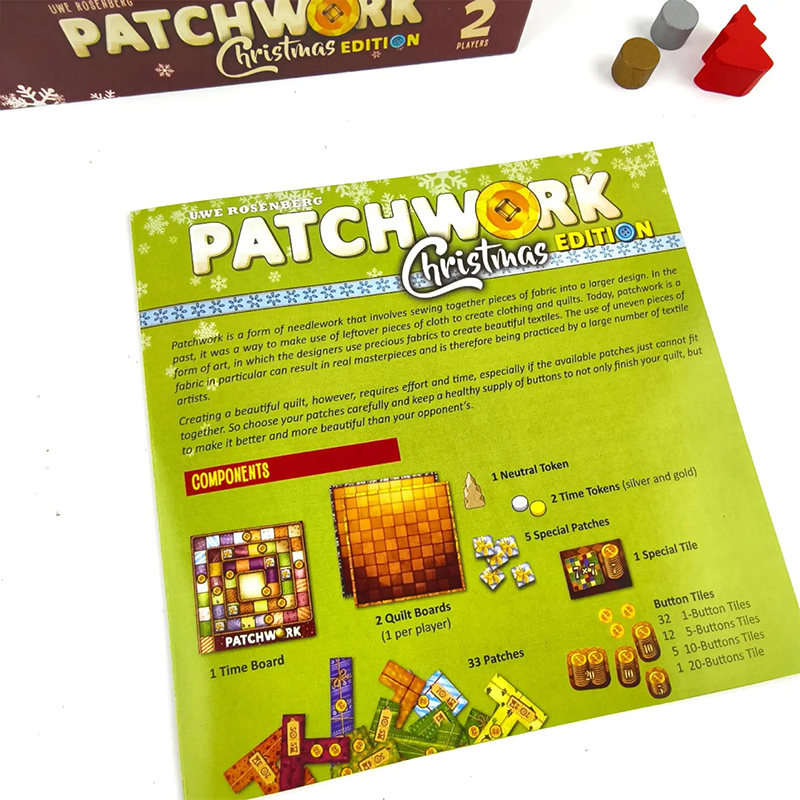 New Patchwork Christmas Board  - Board Game Wingspan ulasan dan harga