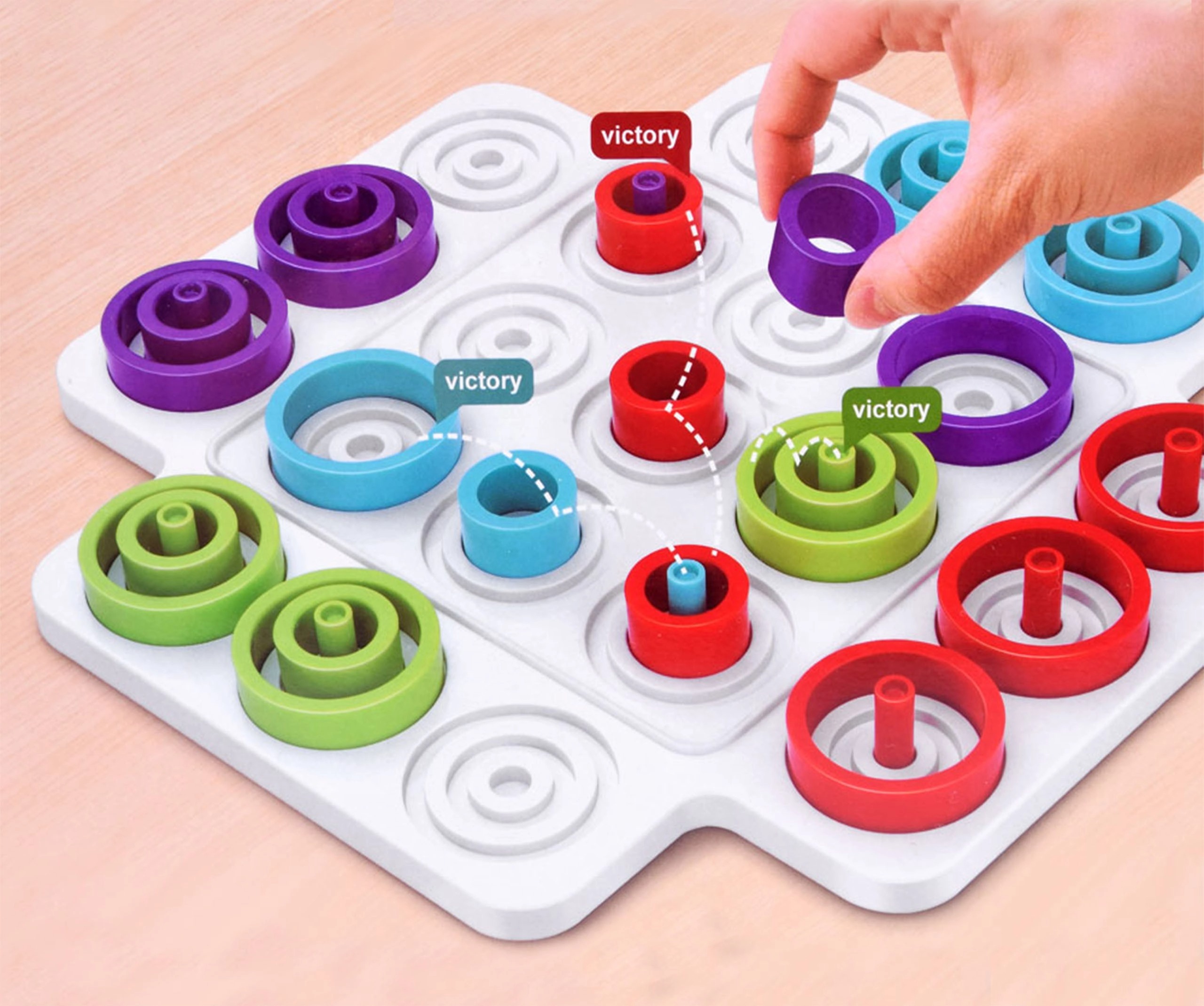 Montessori Stacking Ring Board - Board Game Family ulasan dan harga