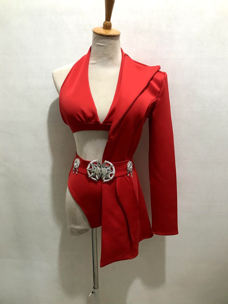 Sexy Asymmetric Blazer Bikini  - Board Game Yogi ulasan dan harga