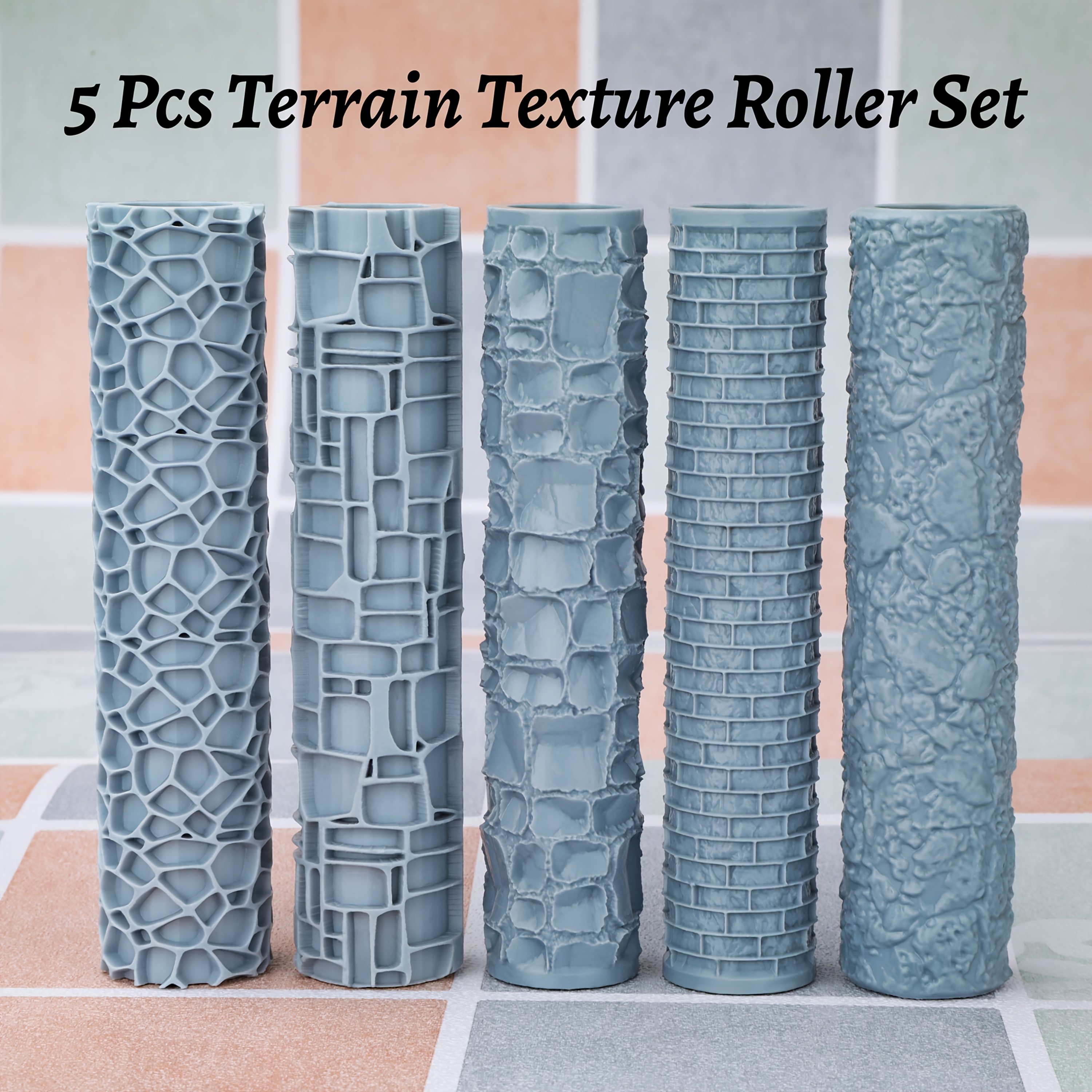 Terrain Texture Roller Set - C - Miniature Terrain Set ulasan dan harga