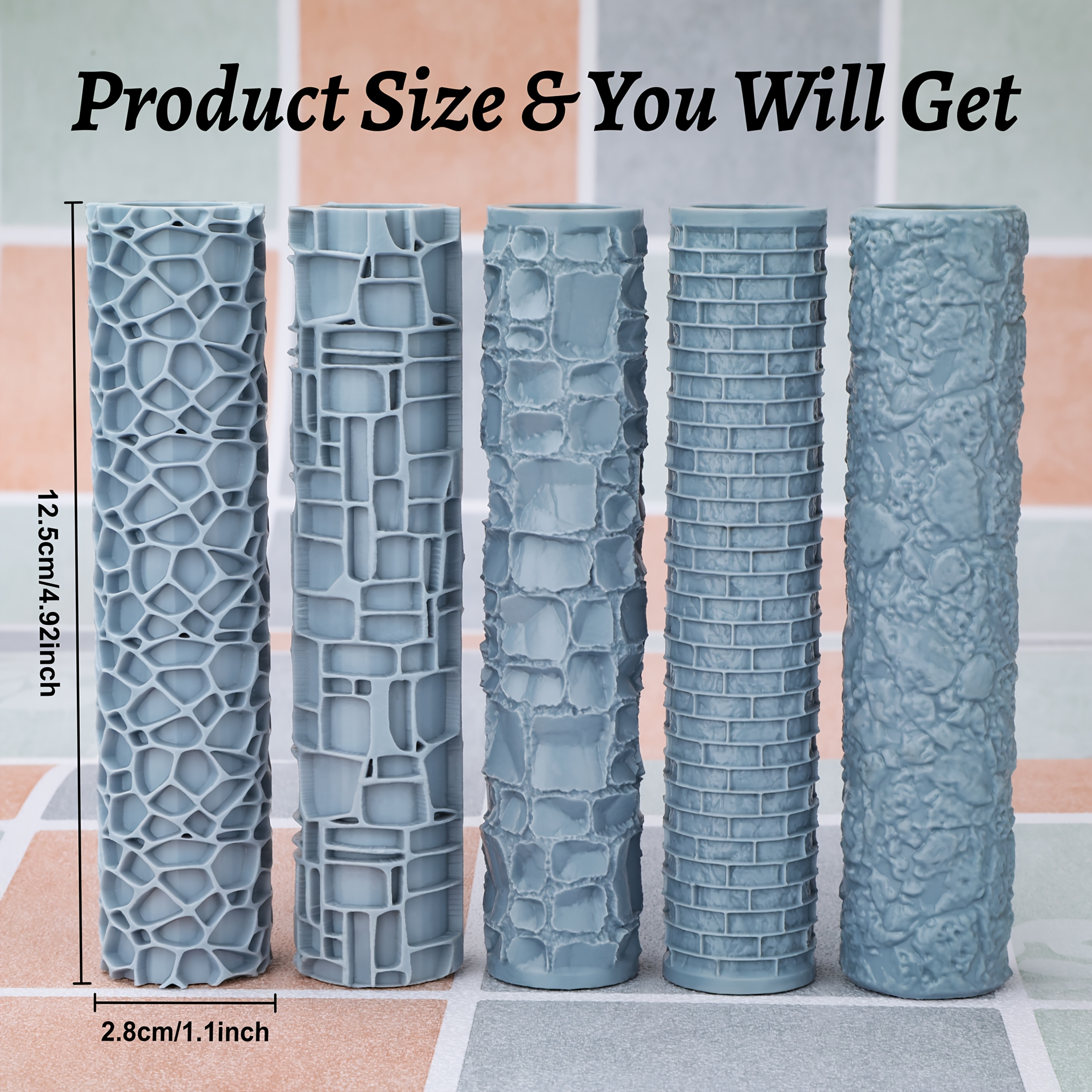 Terrain Texture Roller Set - C - Miniature Terrain Set ulasan dan harga