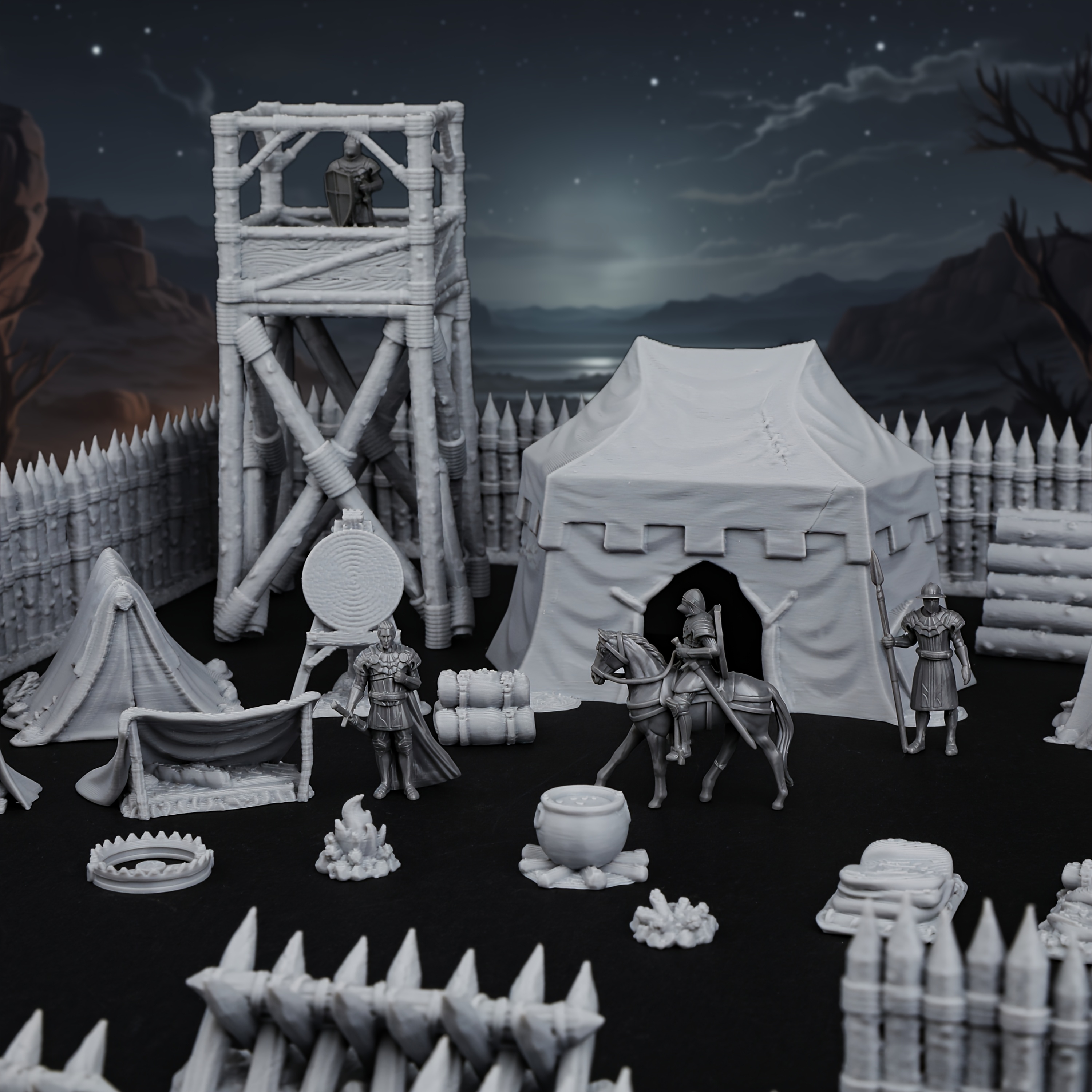 RPG Modular Camp Miniature Ter - Miniature Terrain Set ulasan dan harga