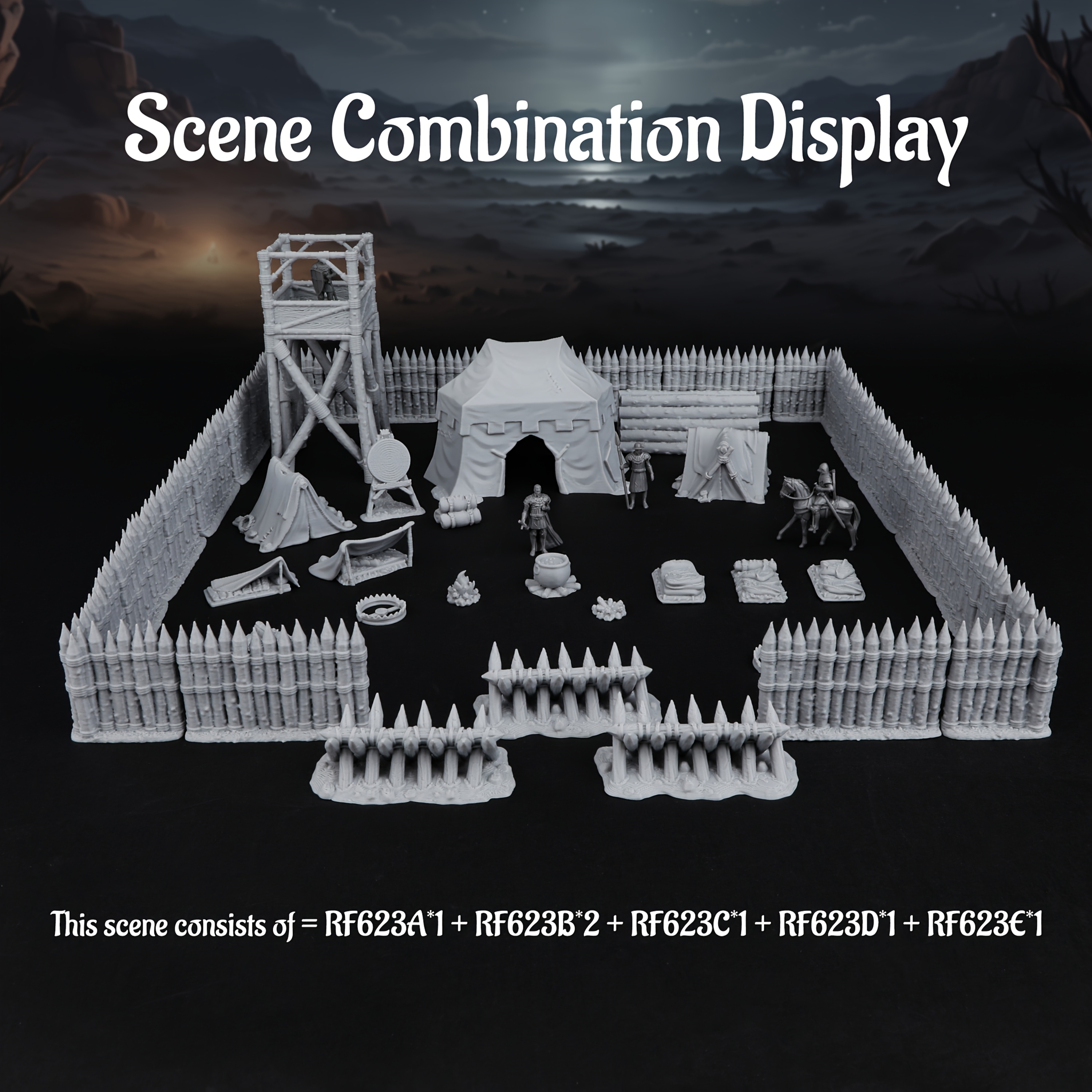 RPG Modular Camp Miniature Ter - Miniature Terrain Set ulasan dan harga