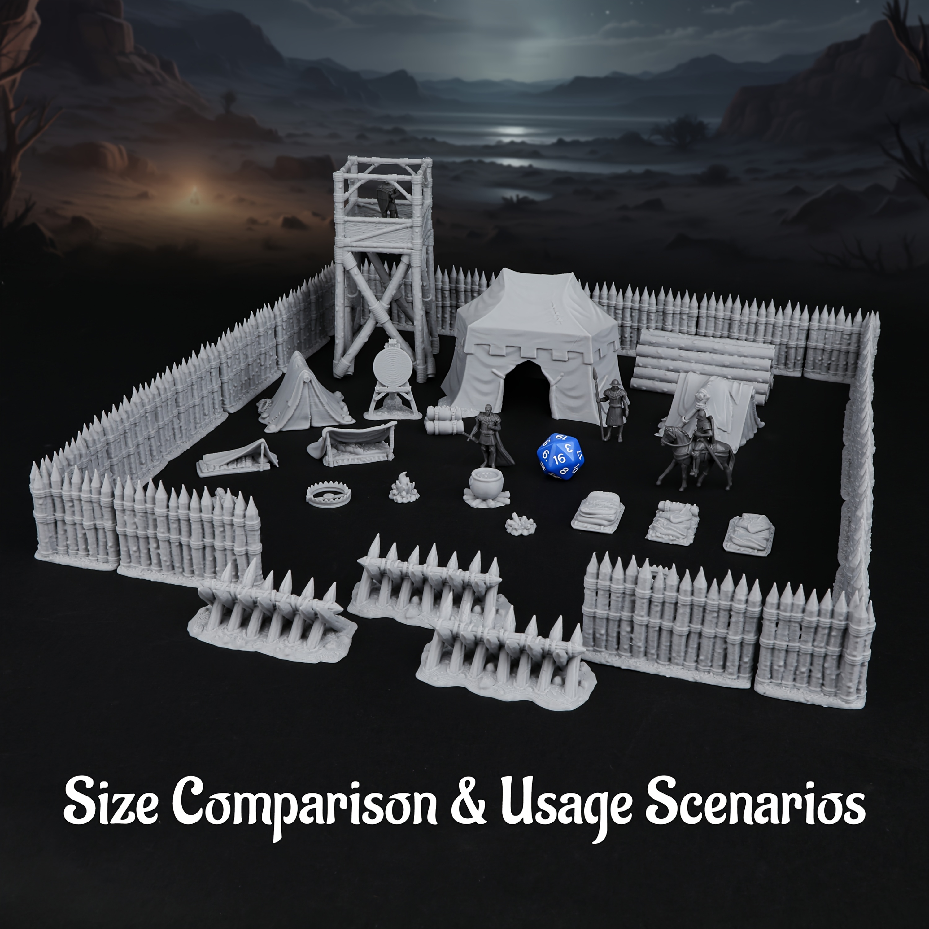 RPG Modular Camp Miniature Ter - Miniature Terrain Set ulasan dan harga