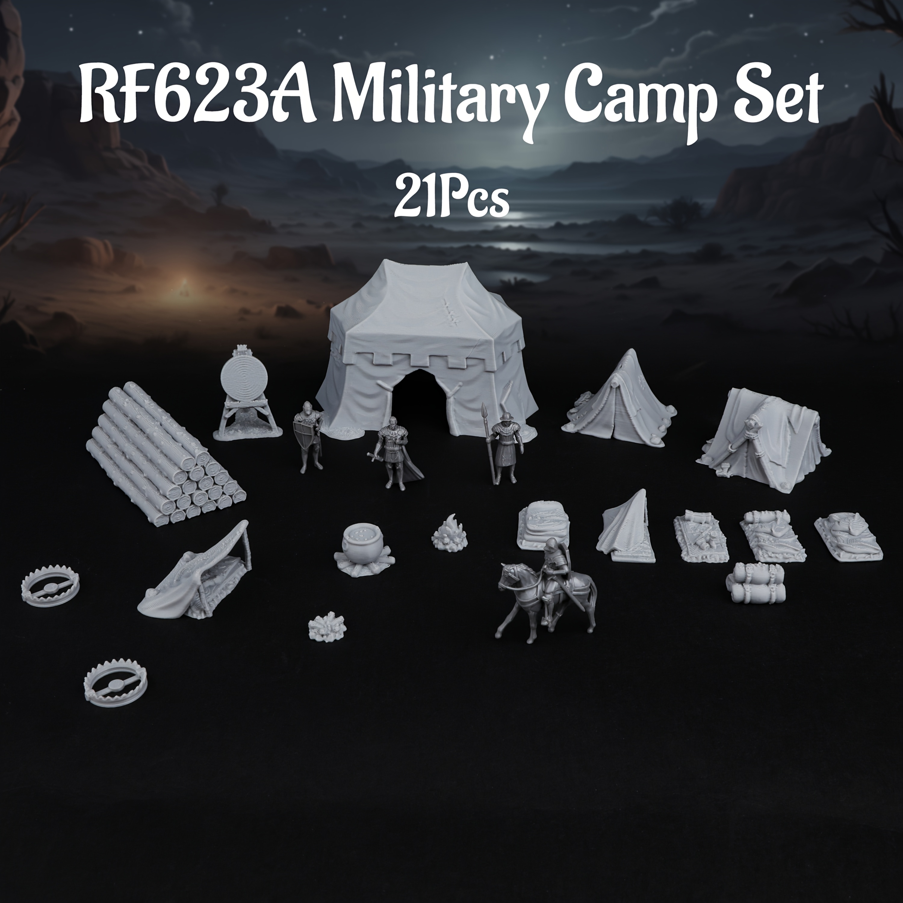 RPG Modular Camp Miniature Ter - Miniature Terrain Set ulasan dan harga