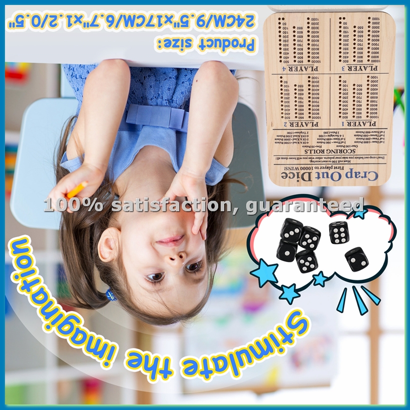 Wooden Crap Out Dice Score Boa - Board Game Family ulasan dan harga