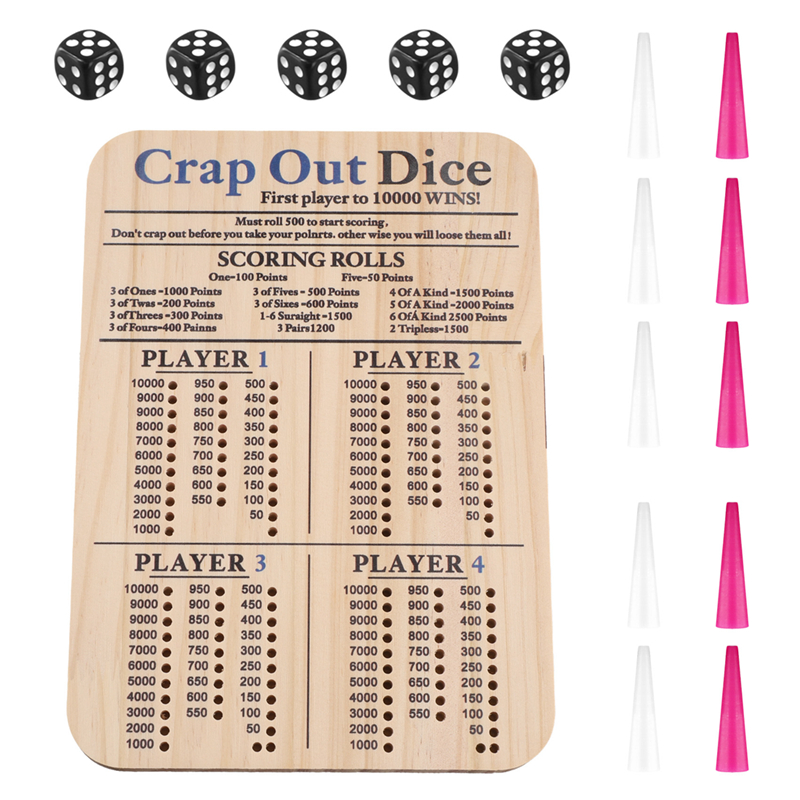 Wooden Crap Out Dice Score Boa - Board Game Family ulasan dan harga