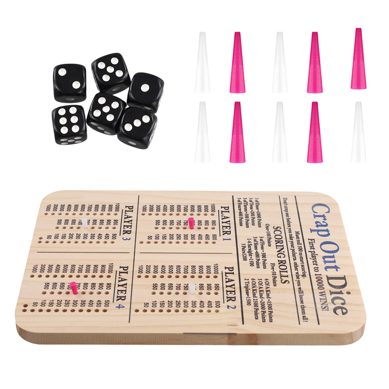 Wooden Crap Out Dice Score Boa - Board Game Family ulasan dan harga